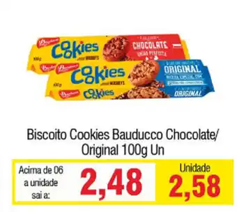 Spani Atacadista Bisocito Cookies Bauducco Chocolate/Original 100g oferta