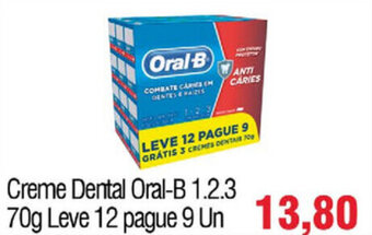 Spani Atacadista Creme Dental Oral-B 1.2.3 70g Leve 12 pague 9 Un oferta