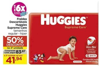Carrefour Fraldas Descartáveis Huggies Supreme Care oferta