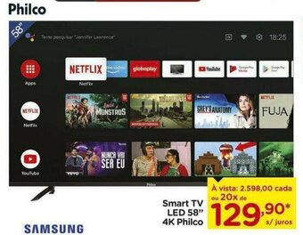 Carrefour Smart TV Led 58" 4K Philco oferta