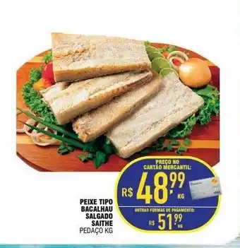 Mercantil Rodrigues Peixe tipo bacalhau salgado saithe oferta