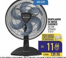 Mercantil Rodrigues Ventilador de mesa cadence 40cm oferta