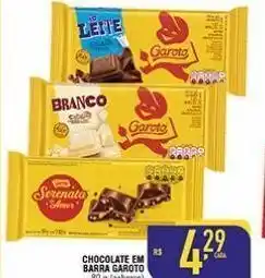 Mercantil Rodrigues Chocolate em barra garoto oferta