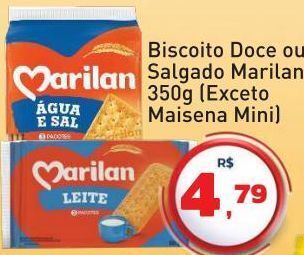Tonin Superatacado Biscoito doce ou salgado marilan 350g (exceto maisena mini) oferta