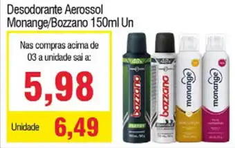 Spani Atacadista Desodorante Aerossol Monange/ Bozzano 150ml oferta