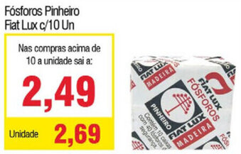 Spani Atacadista Fosforos Pinheiro Fiat Lux c/10 un oferta
