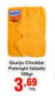 Rossi Supermercado Queijo Cheddar Polenghi Fatiado 100g oferta
