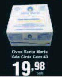 Rossi Supermercado Ovos Santa Marta Gde Cinta com 40 oferta