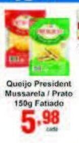 Queijo President Mussarela/ Prato 150g Fatiado
