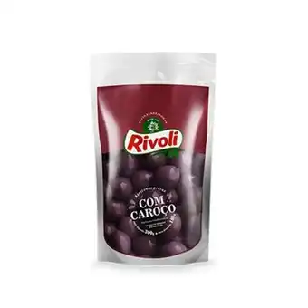 Azeitona preta em conserva com caroço rivoli 200g
