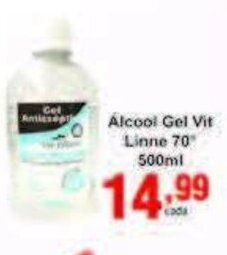 Rossi Supermercado Alcool Gel Vit Linne 70 500ml oferta