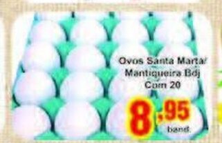 Rossi Supermercado Ovos Santa Marta/ Mantiqueira Bdj com 20 oferta