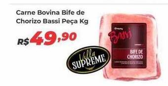 Villarreal Supermercados Carne bovina bife de chorizo bassi peça kg oferta