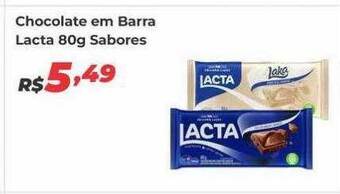Villarreal Supermercados Chocolate em barra lacta sabores oferta