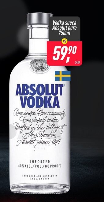 Vodka Sueca Absolut pure 750ml