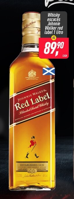 Frangolândia Whisky Escoces Johnnie Walker Red Label 1L oferta