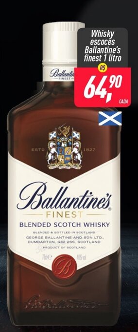 Frangolândia Whisky escoces Ballantine's Finest 1L oferta