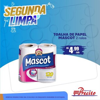 Supermercado Precito Toalha de Papel Mascot 2 rolos oferta