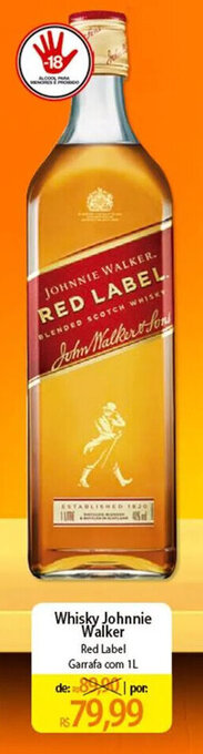 Whisky Johnnie Walker Red Label 1L