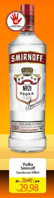 Atacadão Vodka Smirnoff 998ml oferta