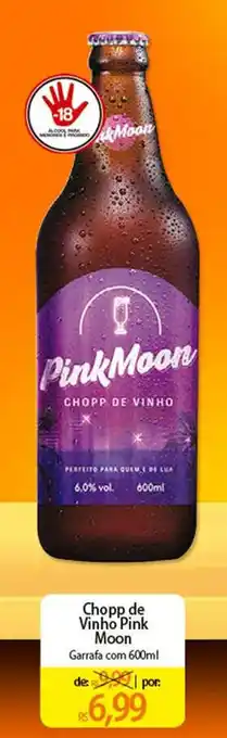 Atacadão Chopp de Vinho Pink Moon 600ml oferta