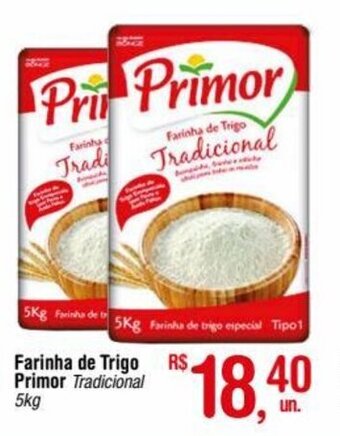 Fort Atacadista Farinha de Trigo Primor 5kg oferta