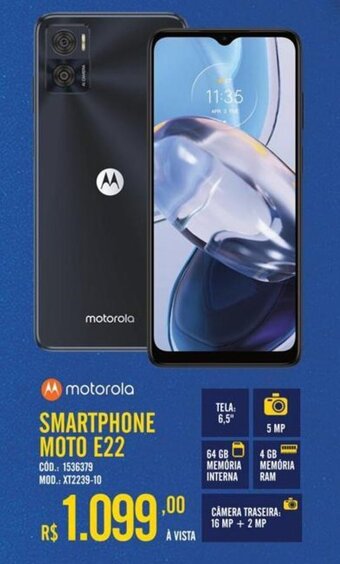 Zema Motorola Smartphone Moto E22 oferta