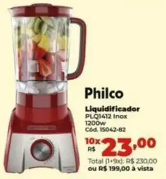 Lojas Becker Philco Liquidificador Inox oferta