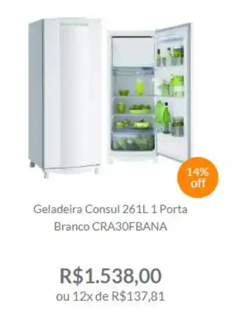 Geladeira Cconsul 26 1L 1Porta Branco