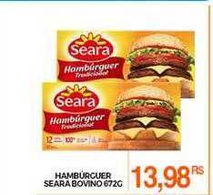 Mercadão Atacadista Hambúrguer seara bovino oferta
