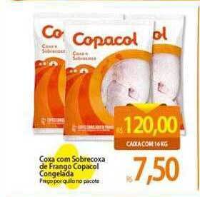Atacadão Coxa com sobrecoxa de frango copacol congelada oferta