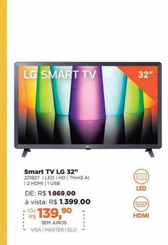 Lojas TaQi Smart tv lg 32 oferta