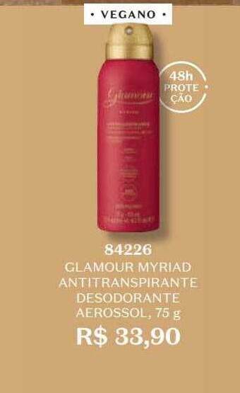 O Boticário Glamour myriad antitranspirante desodorante aerossol oferta