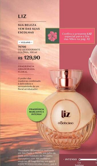 O Boticário Liz desodorante colônia oferta