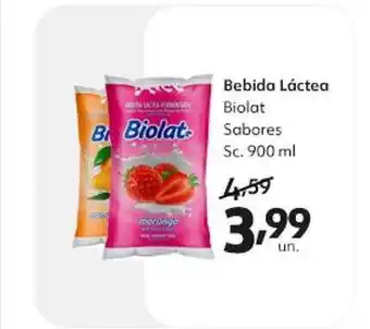 Supermercados Baklizi Bebida láctea biolat sabores sc. oferta