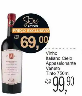 Festval Vinho italiano cielo appassionante veneto tinto oferta