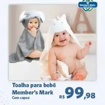 Sam's Club Toalha para Bebê Member's Mark oferta