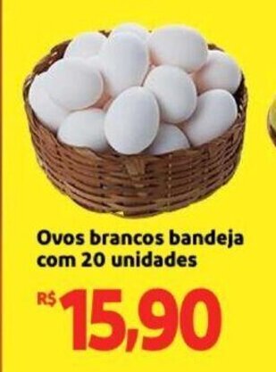 Extra Supermercado Ovos Brancos bandeja com 20 unidades oferta