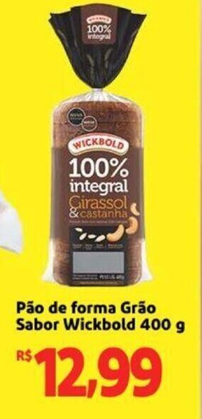 Extra Supermercado Pão de Forma Grão Sabor Wickbold 400g oferta