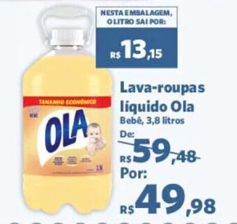 Sam's Club Lava roupas Líquido Ola 3.8L oferta