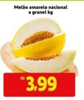 Extra Supermercado Melão amarelo Nacional a granel 1kg oferta