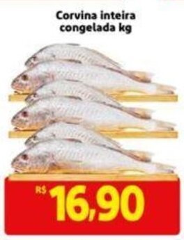 Extra Supermercado Corvina Inteira congelada 1kg oferta