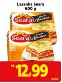 Extra Supermercado Lasanha Seara 600g oferta