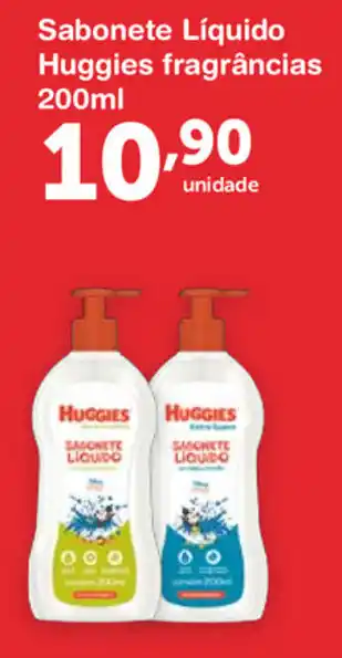 Roldão Sabonete Liquido Huggies Fragrancias 200ml oferta