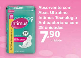 Absorvente com Abas Ultrafino Intimus Tecnologia Antibacteriana com 28 unidades