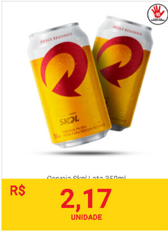 Brasileirão Atacado Cerveja Skol lata 350ml oferta