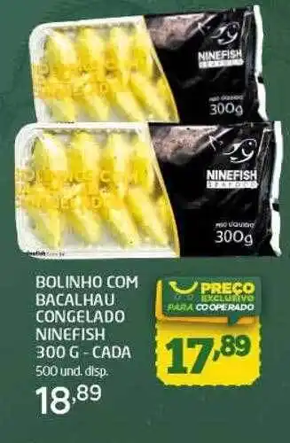 Bolinho com bacalhau congelado ninefish