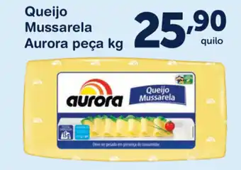Queijo Mussarela Aurora peca 1kg