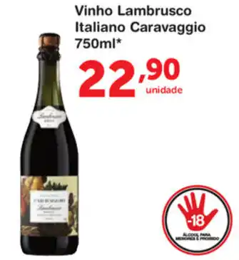 Roldão Vinho Lambrusco Italiano Caravaggio 750ml oferta