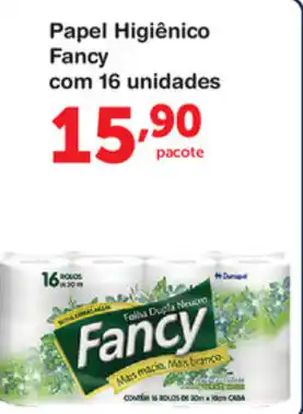 Roldão Papel Higiénico Fancy com 16 unidades oferta